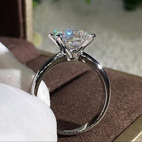 NEW 2ct Square Princess Cut Diamond Wending Ring - Picture 3 of 3